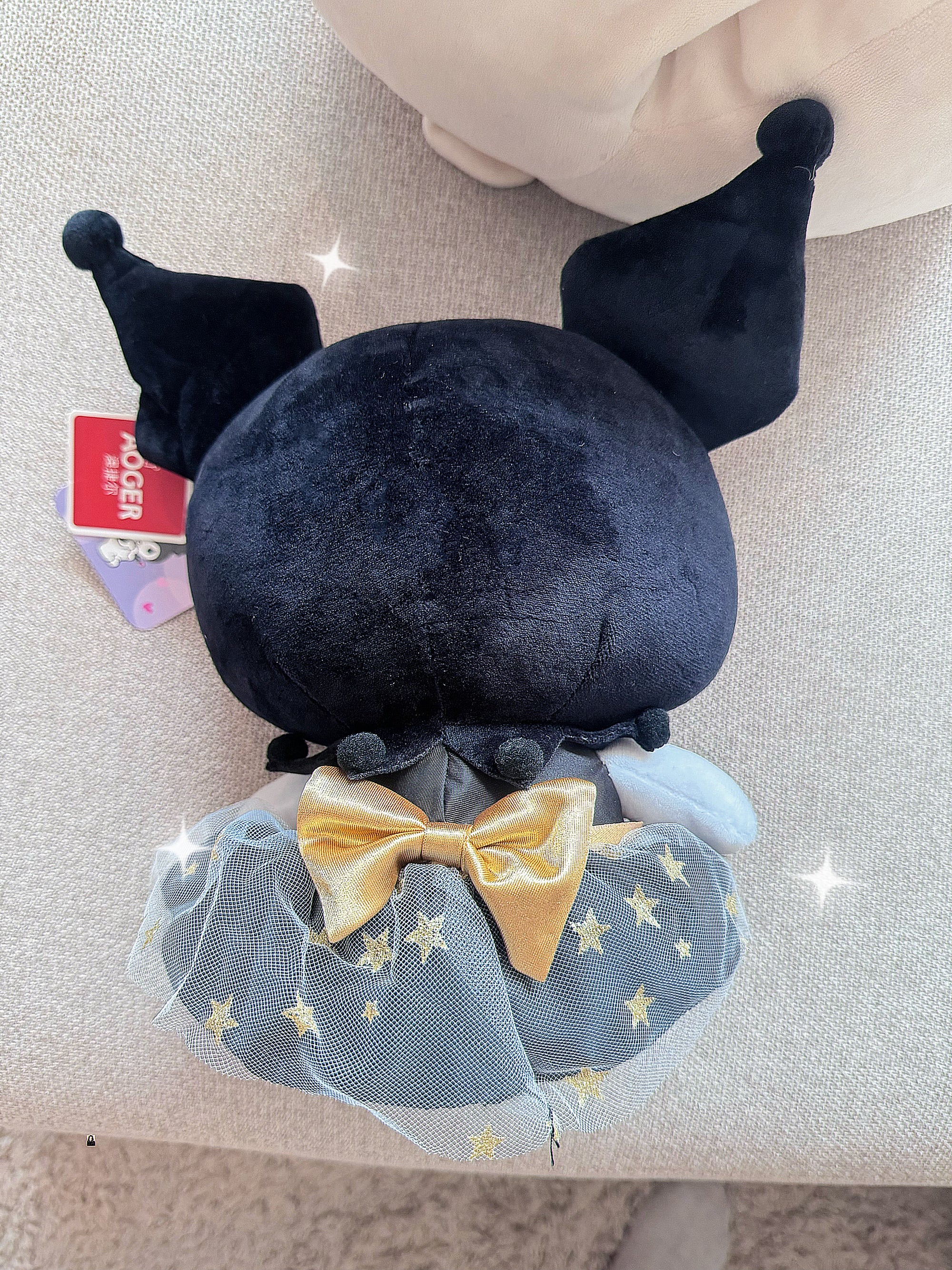 Sanrio Kuromi Plush Black-Gold Plush